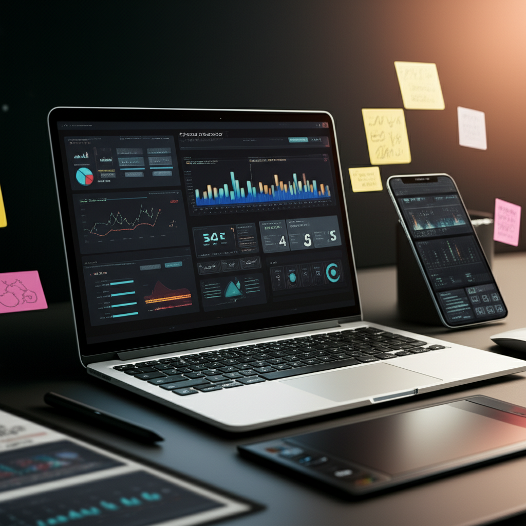 Creative workspace background
